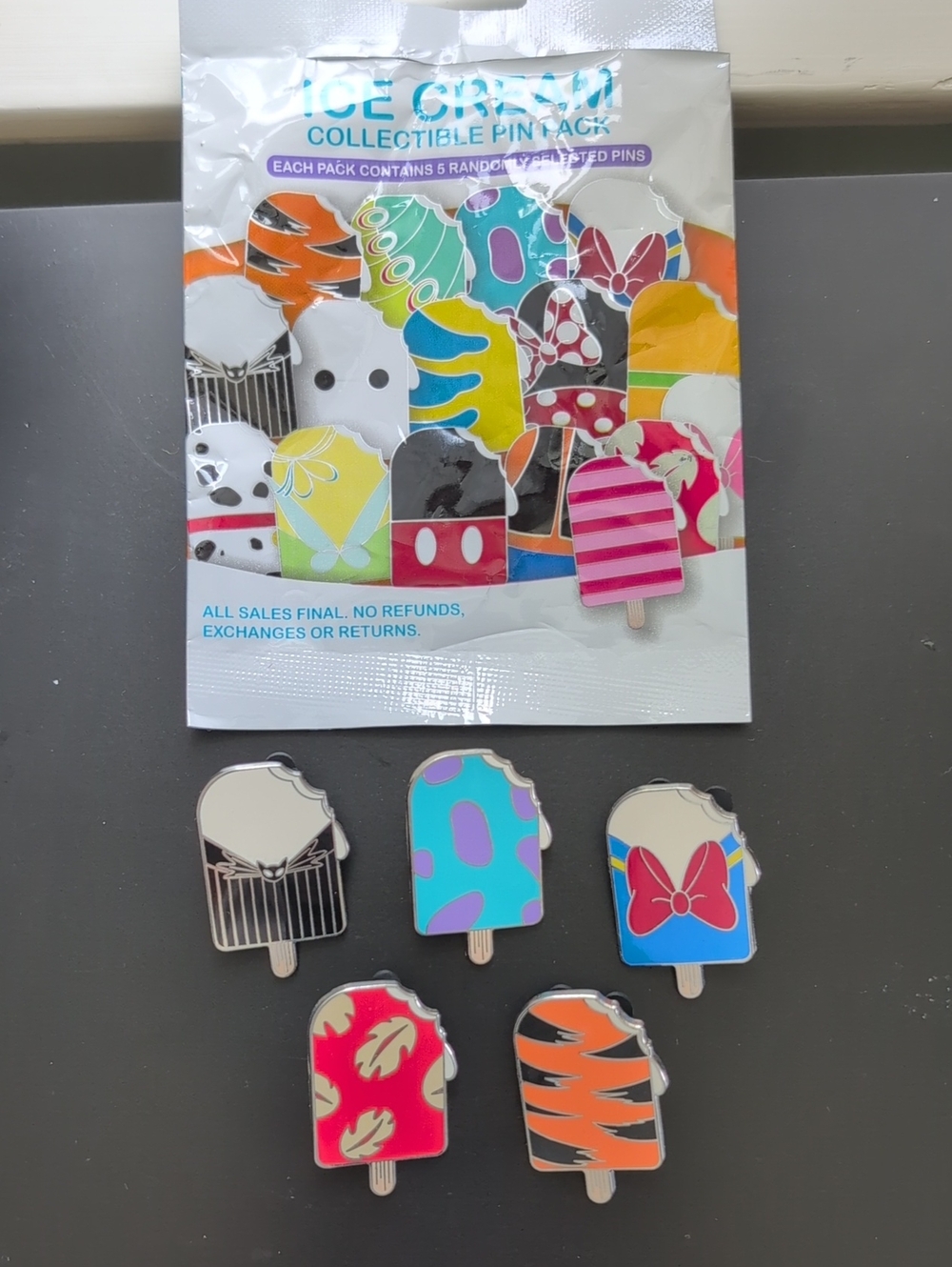 Ice Cream Popsicle Collectible Pin Pack - Set Of 5 With Packaging